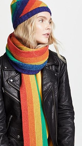 Acne Studios + Rainbow Stripe Scarf