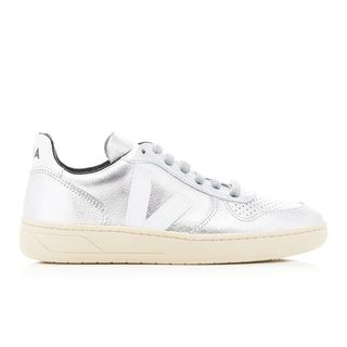 Veja + V10 Metallic Leather Sneaker