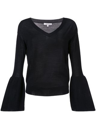 Dorothee Schumacher + Bell Sleeve V-Neck Sweater
