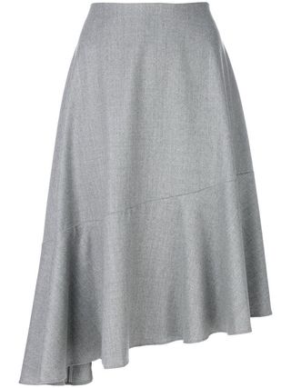 Carven + Asymmetric Flared Skirt