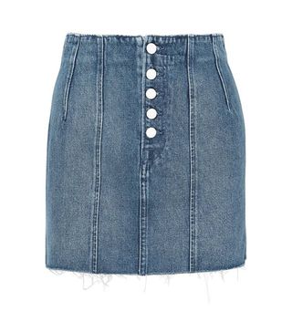 Grlfrnd + Twiggy Paneled Denim Mini Skirt