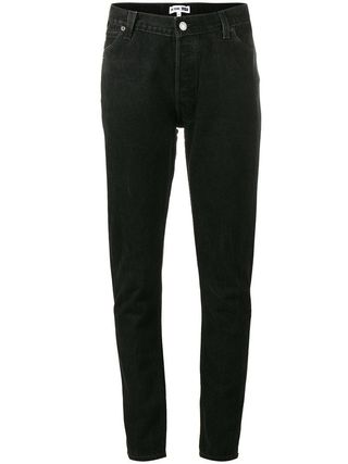 Re/Done x Levi's + Black Mid-Rise Skinny Jeans