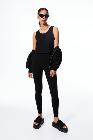 H&M + Cotton Jersey Leggings