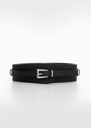 Mango + Wide Leather Belt