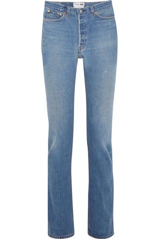 Re/Done x Cindy Crawford + The Crawford High-Rise Straight-Leg Jeans