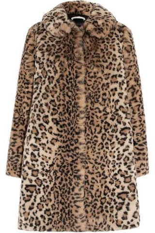 Alice + Olivia + Kinsley Oversized Leopard-Print Faux Fur Coat