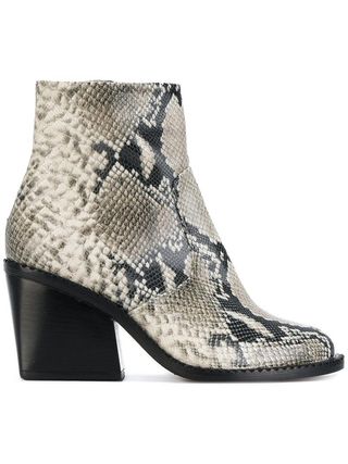 Clergerie + Snakeskin Effect Boots