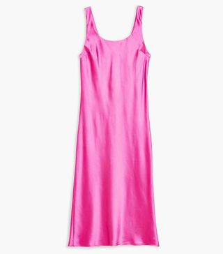 Topshop + Pink Built Up Slip Dress