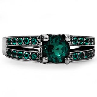 Brilliant Earth + Black Rhodium Emerald Ring