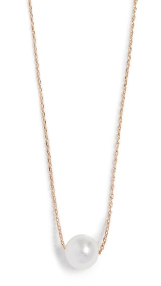 Theia Jewelry + Petite Swarovski Imitation Pearl Necklace