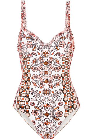 Tory Burch + Hicks Garden Printed Underwired Swimsuit