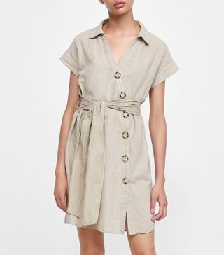 Zara + Shirt Dress With Buttons
