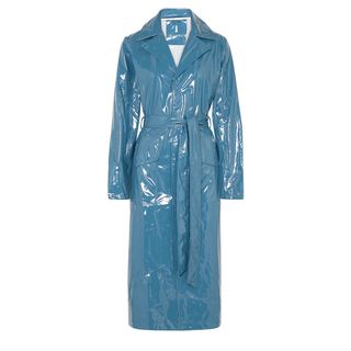Rains + Glossed-PU Trench Coat