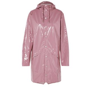 Rains + Hooded Glossy Rain Coat