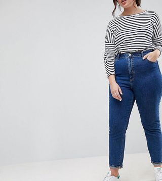 ASOS Curve + Farleigh High Waist Slim Mom Jeans