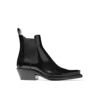 Calvin Klein 205 W39 NYC + Claire Leather Ankle Boots