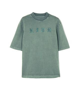 Kith + Mei Embroidered Cotton-Jersey T-Shirt