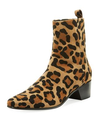 Pierre Hardy + Reno Leopard-Print Suede Ankle Boots