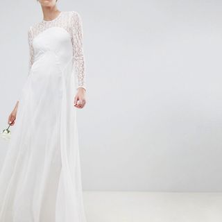 ASOS + Edition Wedding Dress With Delicate Lace