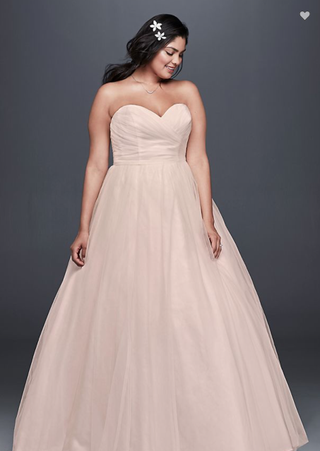 David’s Bridal Collection + Strapless Sweetheart Tulle Wedding Dress