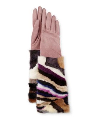Gepa Gloves for Neiman Marcus + Long Suede & Mink Gloves