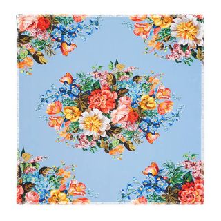 Gucci + Floral Print Silk Scarf