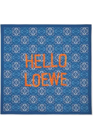 Loewe + Printed Silk-Twill Scarf