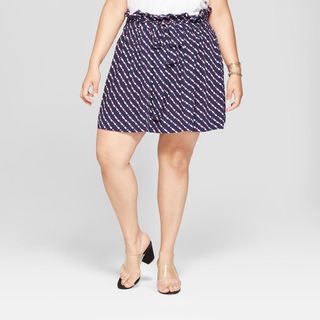 Who What Wear x Target + Polka Dot Paperbag Mini Skirt