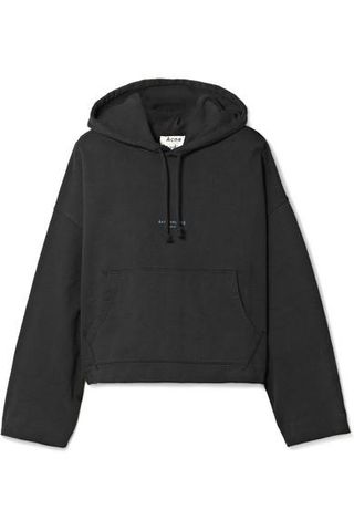 Acne Studios + Joggy Cropped Cotton-Jersey Hooded Top