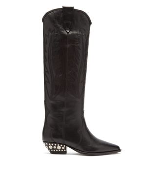 Isabel Marant + Dinzi Western Leather Knee-High Boots