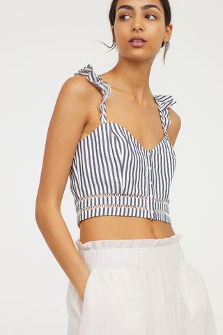 H&M + Bustier With Ruffles