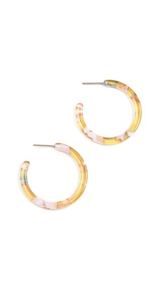 Shashi + Lora Acrylic Hoop Earrings
