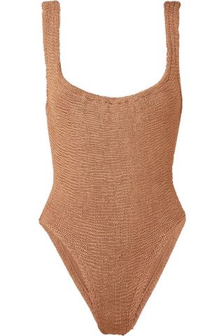 Hunza G + Metallic Seersucker Swimsuit