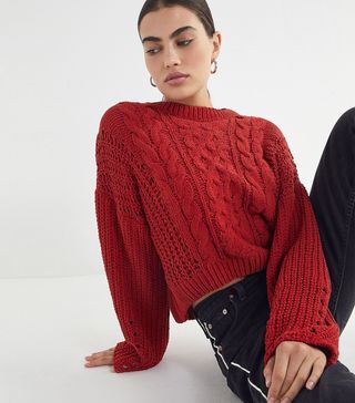 Urban Outfitters + Lily Chenille Cable Knit Sweater
