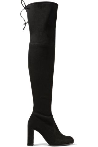Stuart Weitzman + Hiline Stretch-Suede Over-the-Knee Boots