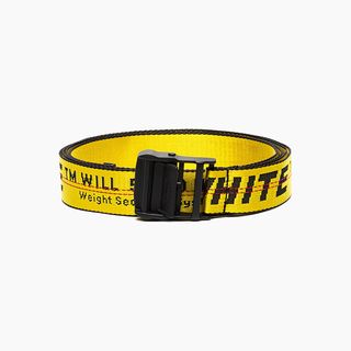 Off-White + Yellow and Black Industrial Logo Belt