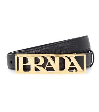 Prada + Leather Logo Belt