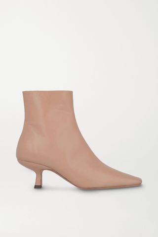 By Far + Lange Leather Ankle Boots