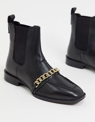 ASOS + Ava Leather Loafer Boot