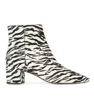 Saint Laurent + Tiger Print Ankle Boots