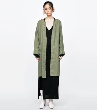 Zara + Oversized Linen Jacket
