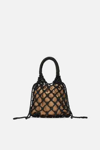 Zara + Woven Leather Bag