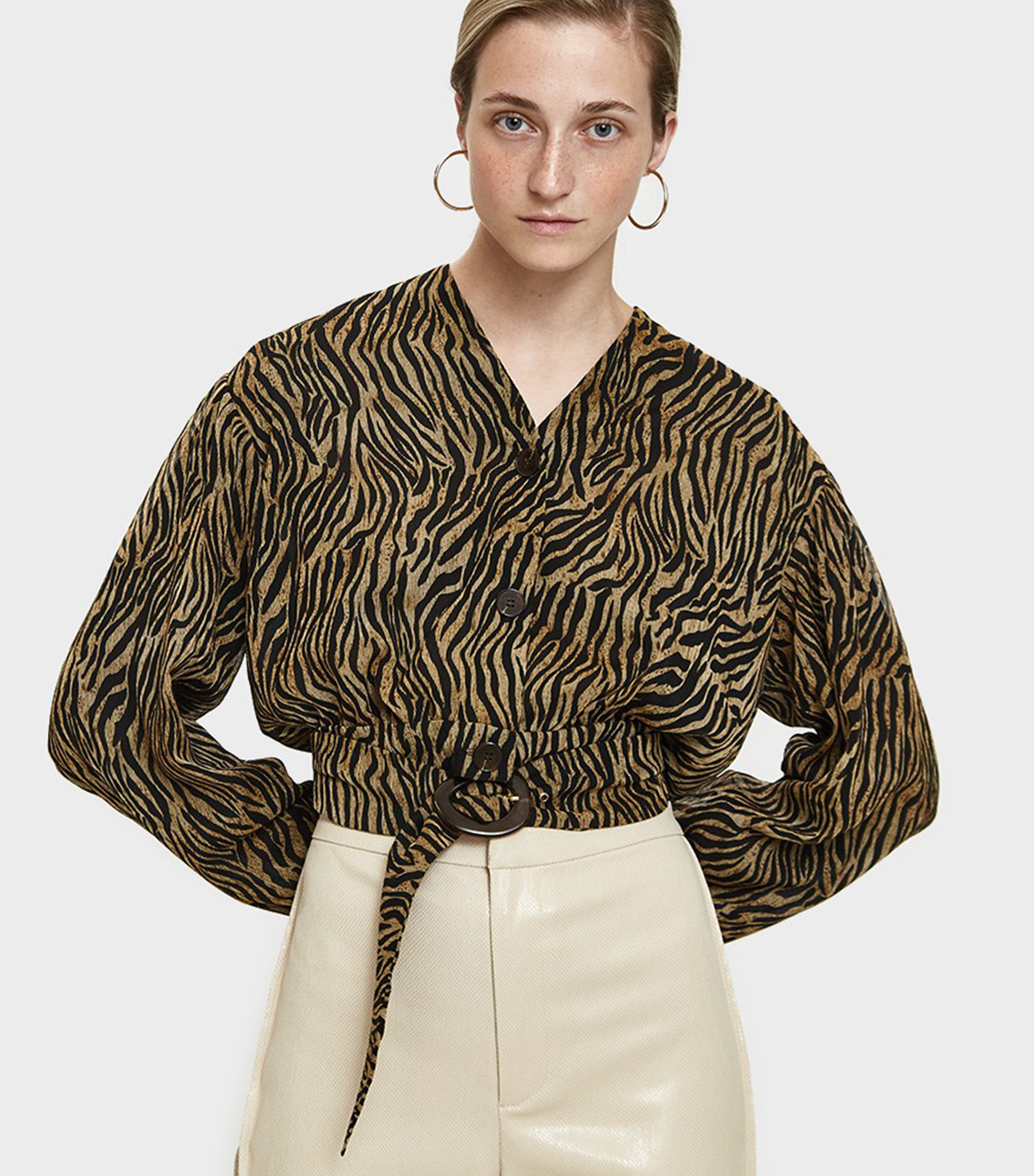 Nanushka + Dasha Belted Shirt