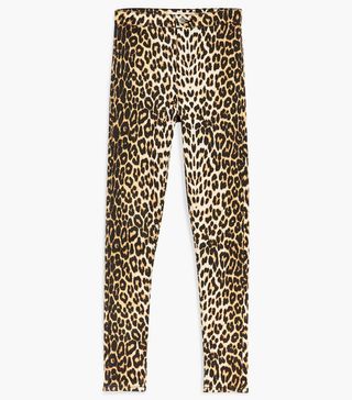 Topshop + Leopard-Print Joni Jeans