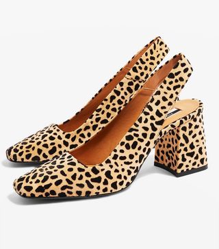 Topshop + Gainor Leopard-Print Slingback Shoes