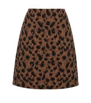 Warehouse + Leopard Jacquard Pelmet Skirt