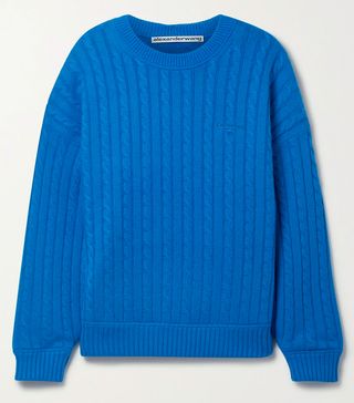 Alexander Wang + Cable-Knit Cotton Blend Sweater