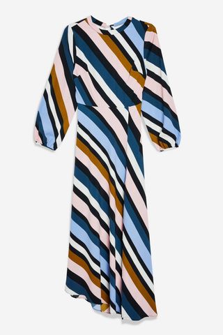 Topshop + Striped Open Back Dress