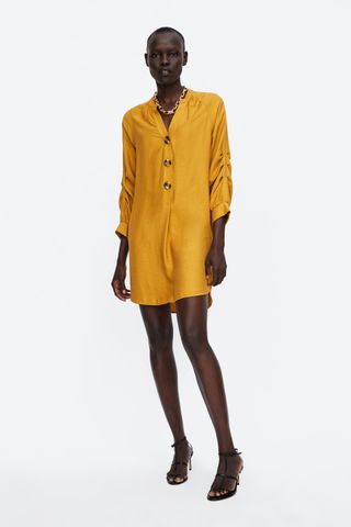 Zara + Tunic With Pleated Sleeves