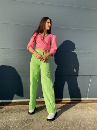Before July + Astrid Trouser in Lime Green